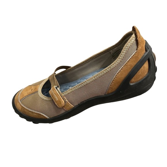 Women's Privo by Clarks Comfortable Boat Or River Shoes Sz 8.5 Tan and Black - Picture 5 of 10